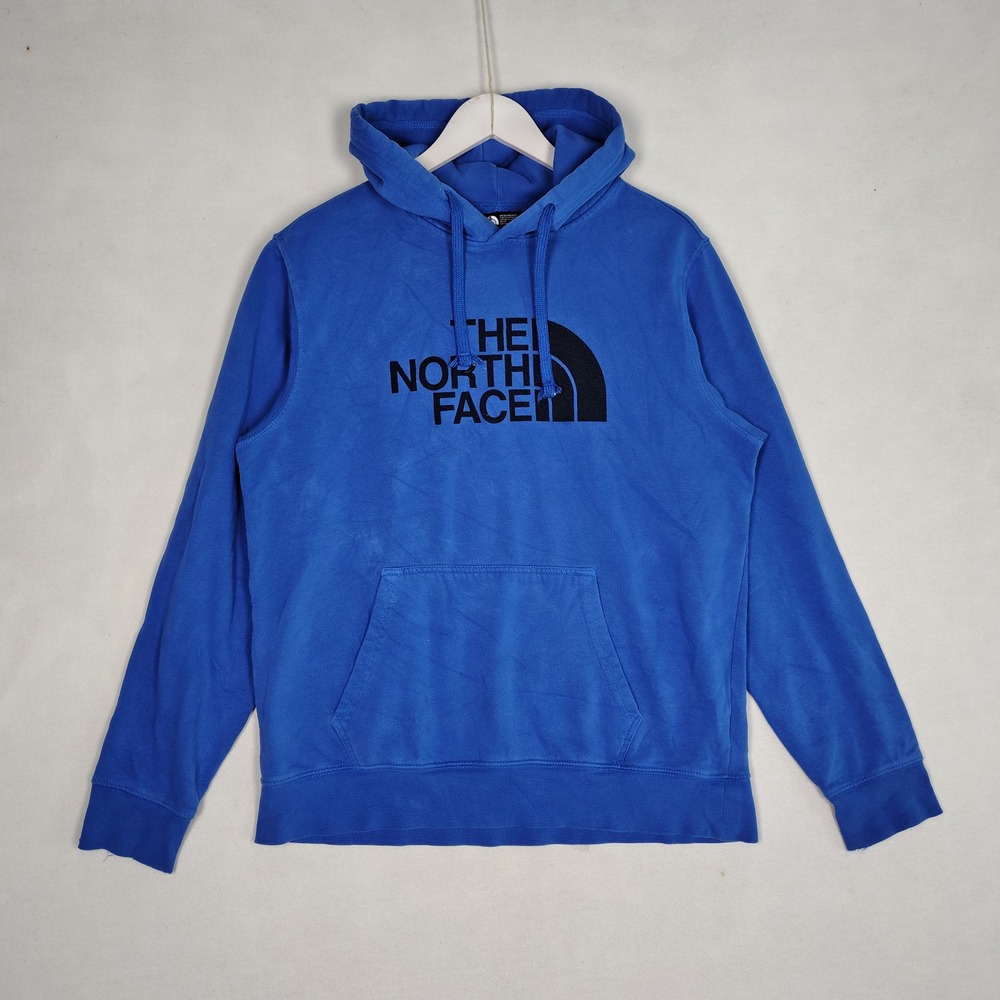 The North Face Half Dome Pullover Fleece Hoodie Blue Medium M Regular Fit